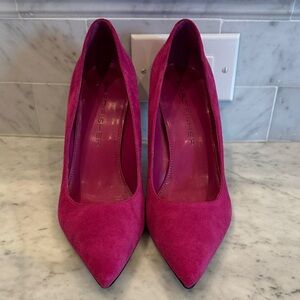 Marc Fisher Fuchsia Suede Pointed Toe Pumps